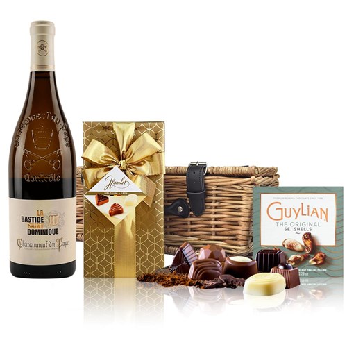 La Bastide, St Dominique Chateauneuf-de-Pape Blanc 75cl White Wine And Chocolates Hamper